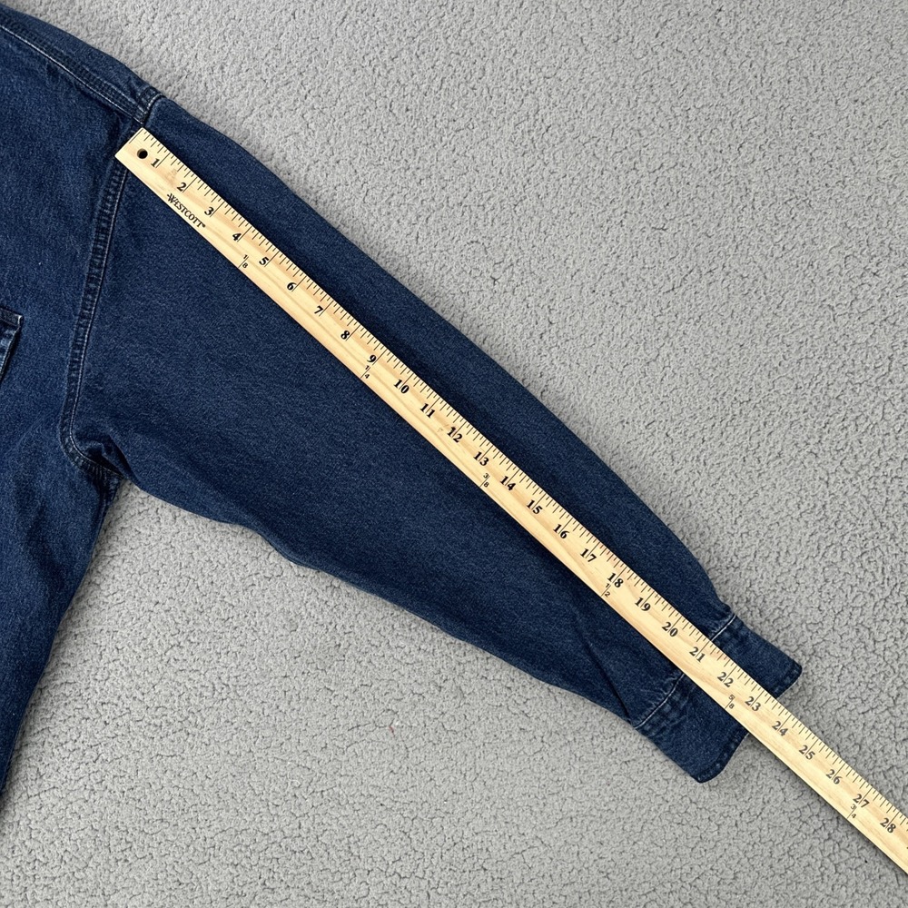 Levi Strauss Signature Denim Jacket Men Large Blue Pockets Workwear Metal Button - Picture 9 of 16